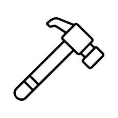hammer icon, hammer line art - simple line art of hammer, perfect for hammer logos and icons and themed design 