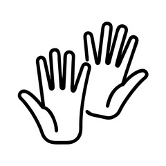 Obraz premium hand prints icon, hand prints line art - simple line art of hand prints, perfect for hand prints logos and icons and themed design 