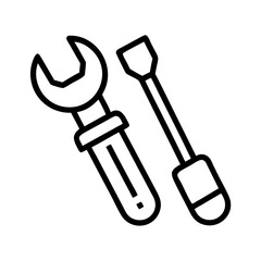 handyman tools icon, handyman tools line art - simple line art of handyman tools, perfect for handyman tools logos and icons and themed design 