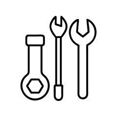 handyman tools icon, handyman tools line art - simple line art of handyman tools, perfect for handyman tools logos and icons and themed design 