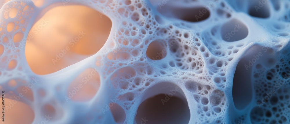 Poster Close-up view of intricate layered structure in a plastic 3D printed object showcasing detailed texture