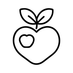 healthy icon, healthy line art - simple line art of healthy, perfect for healthy logos and icons and themed design 