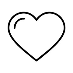 heart icon, heart line art - simple line art of heart, perfect for heart logos and icons and themed design 
