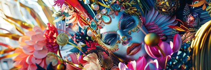carnival, banner or carnival background with copy-space