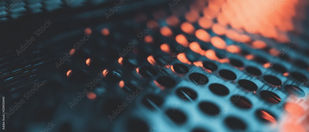 Poster detailed texture of advanced plastic aerospace component showcasing engineering precision and lightw