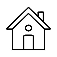 home icon, home line art - simple line art of home, perfect for home logos and icons and themed design 