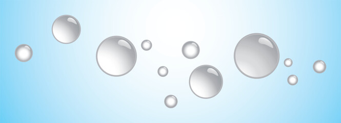 Collection of realistic soap bubbles, Transparent realistic soap bubbles isolated, Water drop liquid clear, 3d soap ball, Circle crystal close up drinking water on surface, purify, eco, Vector 2025