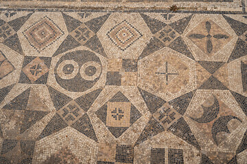 Floor mosaic, Volubilis, Berber-Roman city in Morocco