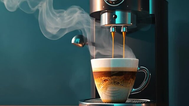 espresso coffee in a glass