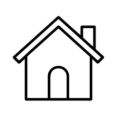 house icon, house line art - simple line art of house, perfect for house logos and icons and themed design 