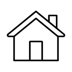 Fototapeta premium house icon, house line art - simple line art of house, perfect for house logos and icons and themed design 