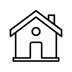 Fototapeta premium house icon, house line art - simple line art of house, perfect for house logos and icons and themed design 