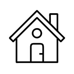 house icon, house line art - simple line art of house, perfect for house logos and icons and themed design 