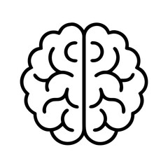 human brain in line style icon, human brain in line style line art - simple line art of human brain in line style, perfect for human brain in line style logos and icons and themed design 