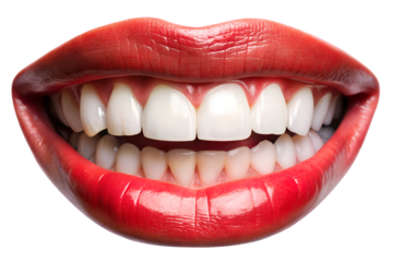 smiling mouth with lips