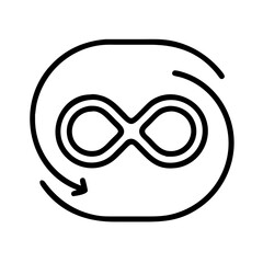 infinity icon, infinity line art - simple line art of infinity, perfect for infinity logos and icons and themed design 
