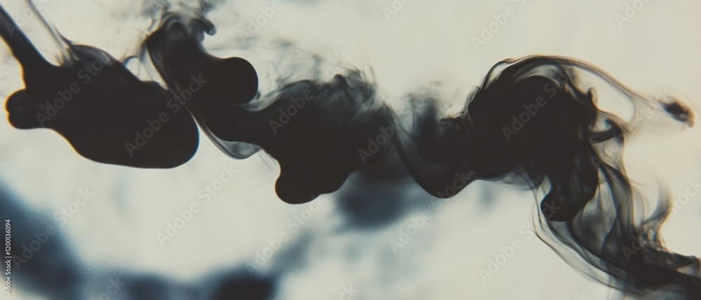 Aufkleber Ink smudges blend with paper fibers, creating an abstract texture that captivates the eye and imagination