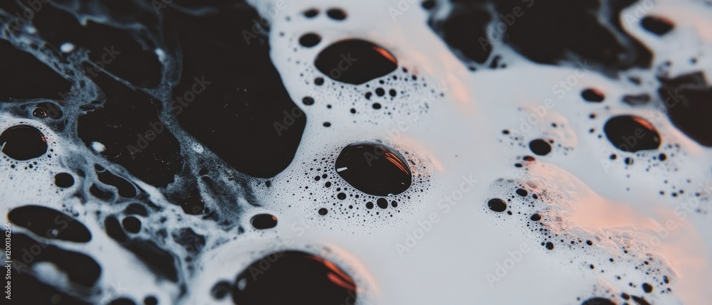 Poster texture study of inkjet printer marks including droplet patterns and saturation levels