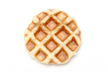 mini waffle fresh Butter isolated on white background