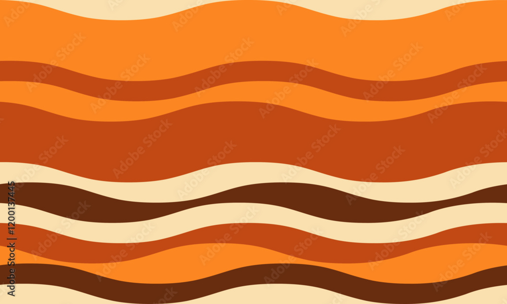 Poster abstract background with wavy stripes in vibrant colors, creating a rippled, liquid effect. smooth c