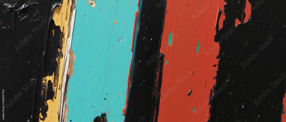 Aufkleber exploring the diverse textures of oil paint and brushes on various canvas surfaces