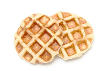 mini waffle fresh Butter isolated on white background