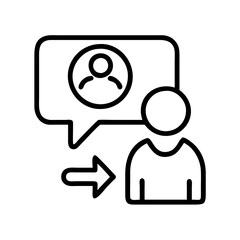 introduction icon, introduction line art - simple line art of introduction, perfect for introduction logos and icons and themed design 