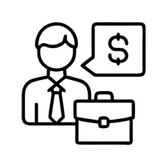 job icon, job line art - simple line art of job, perfect for job logos and icons and themed design 