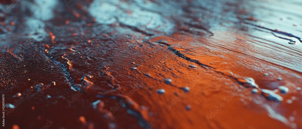 Poster oil painting texture with blended colors showcasing wet-on-wet technique in vivid detail