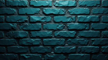 DarkTurquoise textured brick wall close up