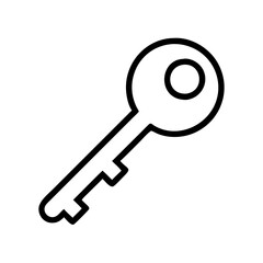 key icon, key line art - simple line art of key, perfect for key logos and icons and themed design 