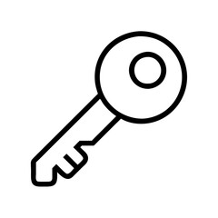 key icon, key line art - simple line art of key, perfect for key logos and icons and themed design 