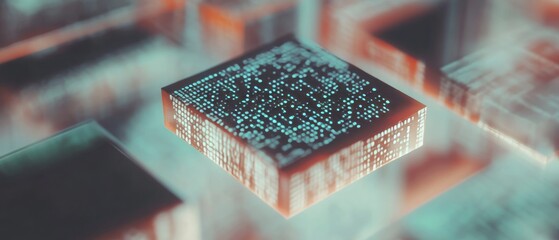 Exploration of printed QR code textures and patterns in a digital landscape