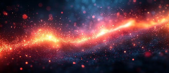 Naklejka premium Bright Light Illuminating the Vastness of Space