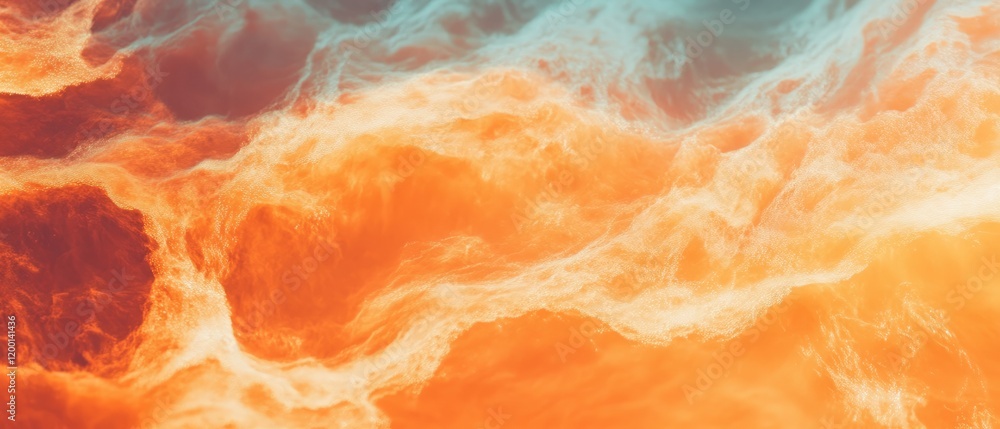 Aufkleber Vibrant texture of steam and vapor creating a dynamic visual of rising heat and color interplay