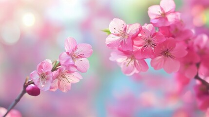 Obraz premium Delicate pink blossoms in soft light