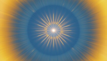 Obraz premium Abstract Blue and Gold Radiating Light Burst Design