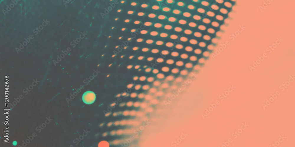 Aufkleber Unique halftone texture with vibrant colors and dotted patterns in abstract composition
