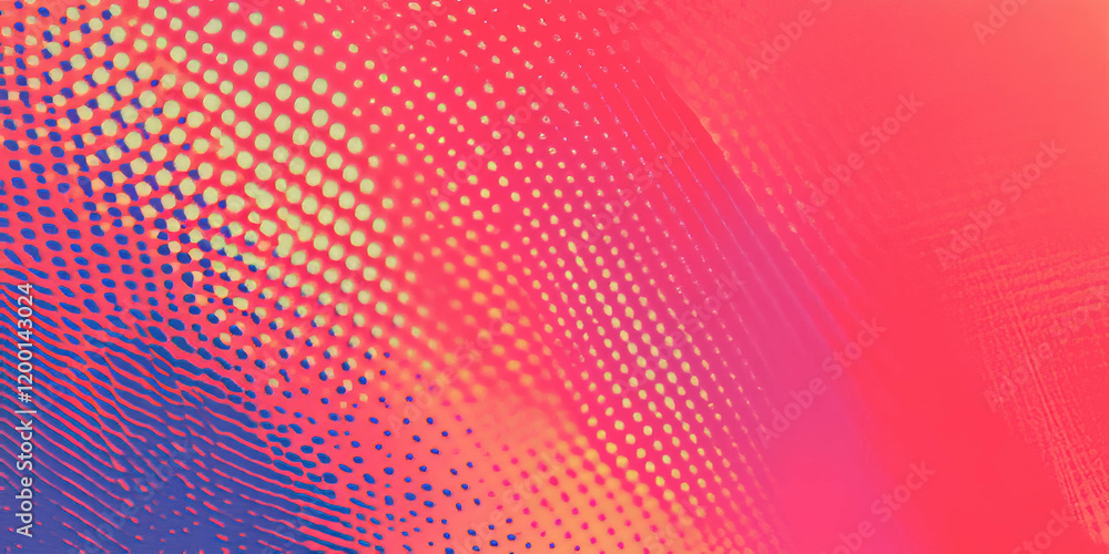 Poster vibrant halftone texture showcasing dynamic colors and patterns in artistic design