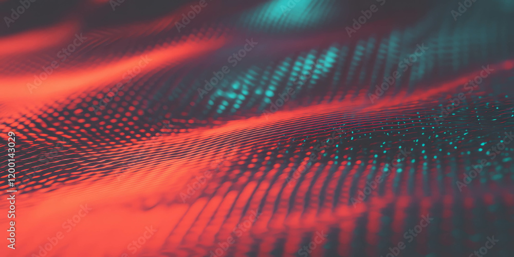 Poster Halftone texture with vibrant colors showcasing dynamic, abstract patterns