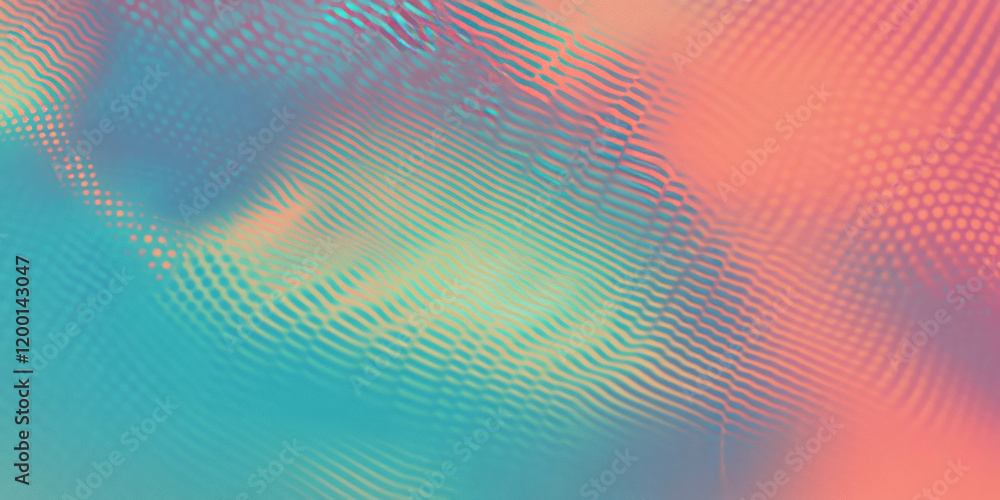 Leinwandbilder Fluid halftone pattern in pastel colors creating a dynamic visual experience