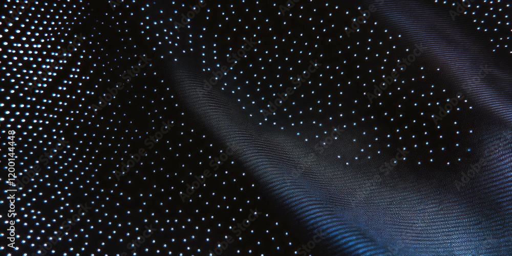 Aufkleber overlapping grunge halftone texture with gentle pattern on a black background
