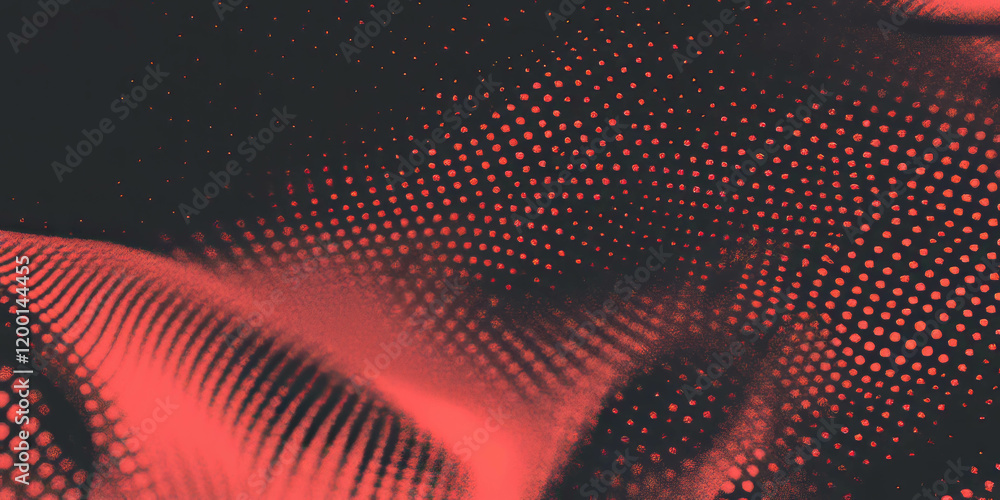 Aufkleber Grunge halftone texture with low contrast dots on black background creating a subtle pattern