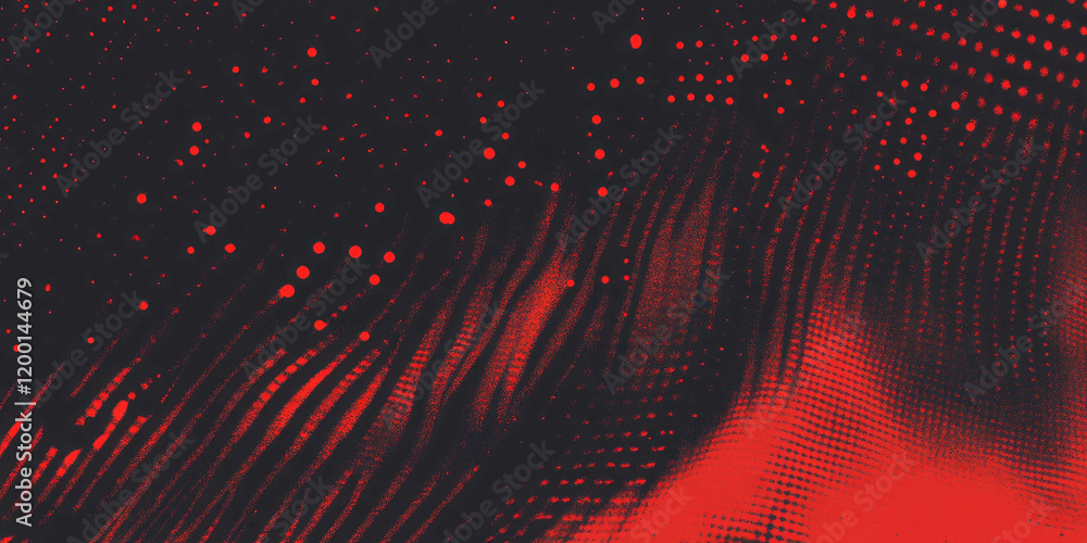 Poster Grunge halftone texture with paint splatters on a black background showcasing artistic design