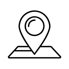 location pin icon, location pin line art - simple line art of location pin, perfect for location pin logos and icons and themed design 