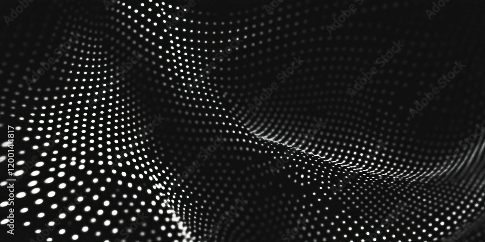 Aufkleber Grunge halftone texture with scratched dots over a dark background creating a rough look