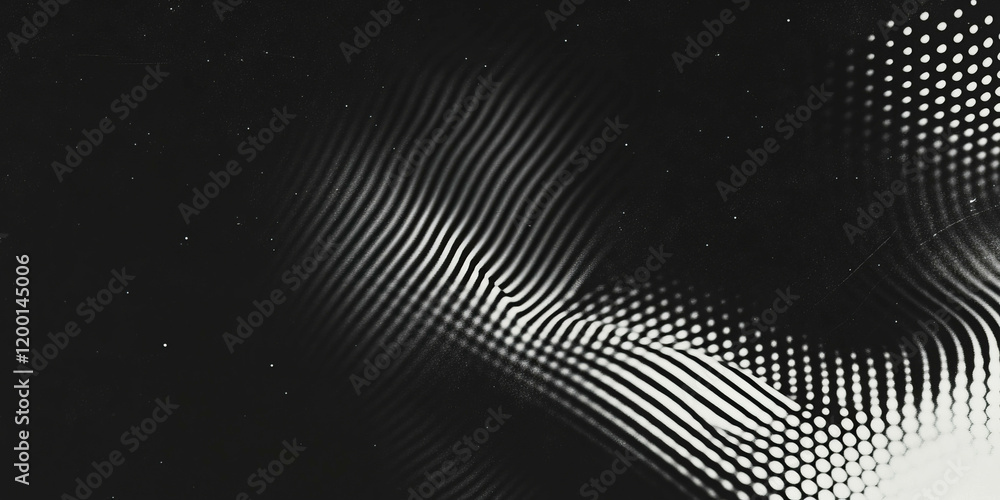 Poster Texture of grunge halftone blend with subtle layering in a dark background