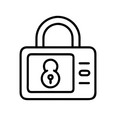 lock icon, lock line art - simple line art of lock, perfect for lock logos and icons and themed design 