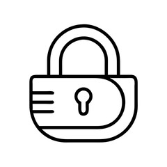 lock icon, lock line art - simple line art of lock, perfect for lock logos and icons and themed design 