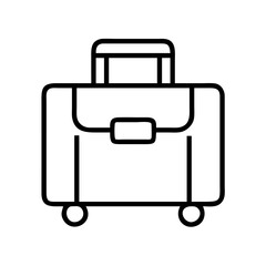 luggage icon, luggage line art - simple line art of luggage, perfect for luggage logos and icons and themed design 